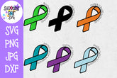 Awareness Ribbon Bundle - Cancer SVG - Cancer Ribbon SVG
